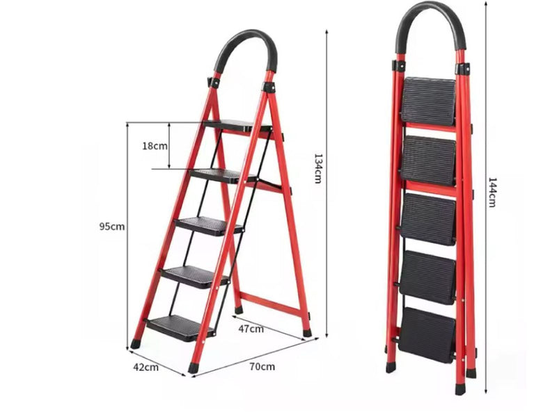 Escalera Plegable Metálica 5 Escalones